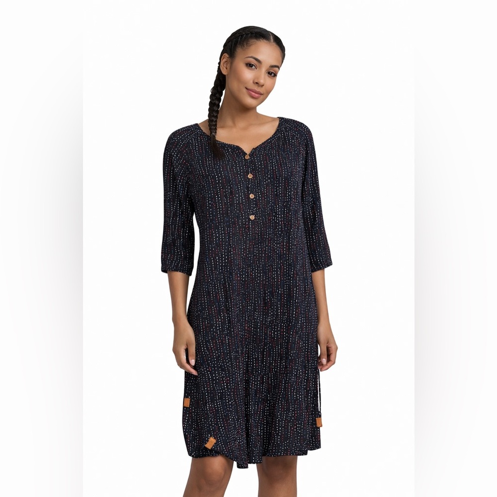 Naketano Dress with Red, Light Blue & White Accents Summer Dress, Lightweight